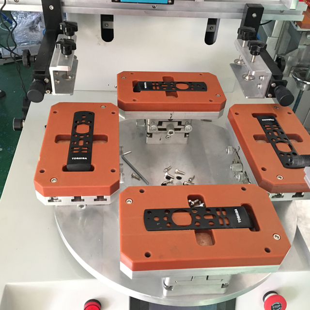 机械手下料转盘丝印机 多工位亚克力塑胶片材丝网印刷机